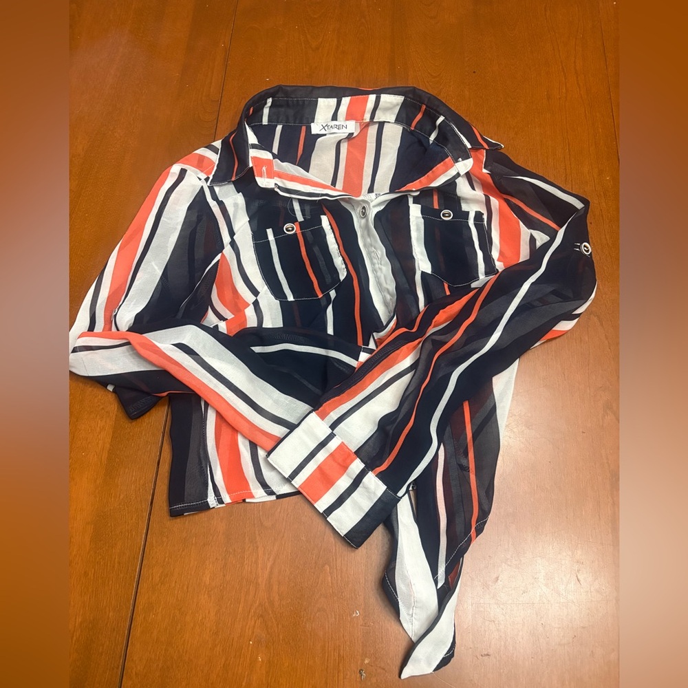 Xtaren Multicolor Striped Blouse